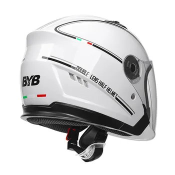 Electric Bike Helmet Motorcycle Riding Helmet All-Season Dual Visor Headgear