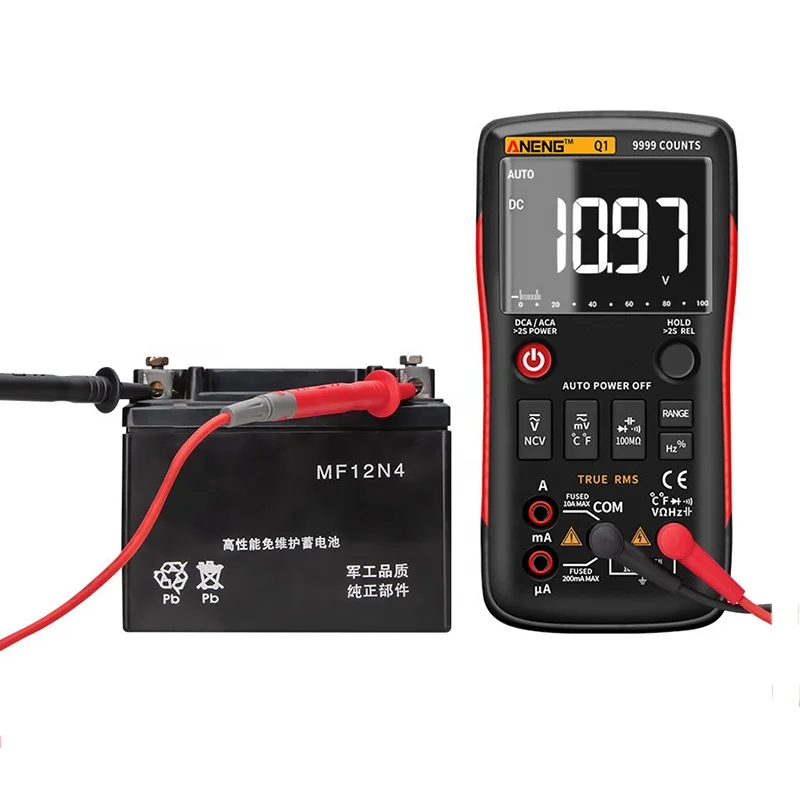 Digital Multimeter AC/DC Ammeter Voltmeter Manual Range Transistor Tester Ohm Capacitance Diode DT9205A
