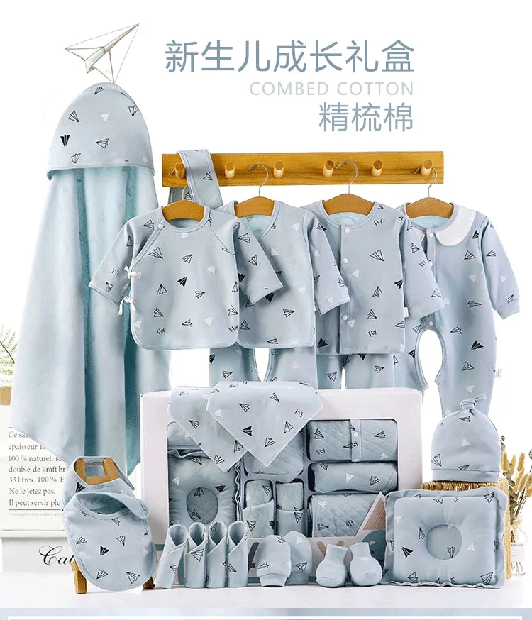 22 Pieces/Set of Baby Gift Box Newborn Clothes Baby Suit 0-12 Months Autumn Winter Newborn Baby Products