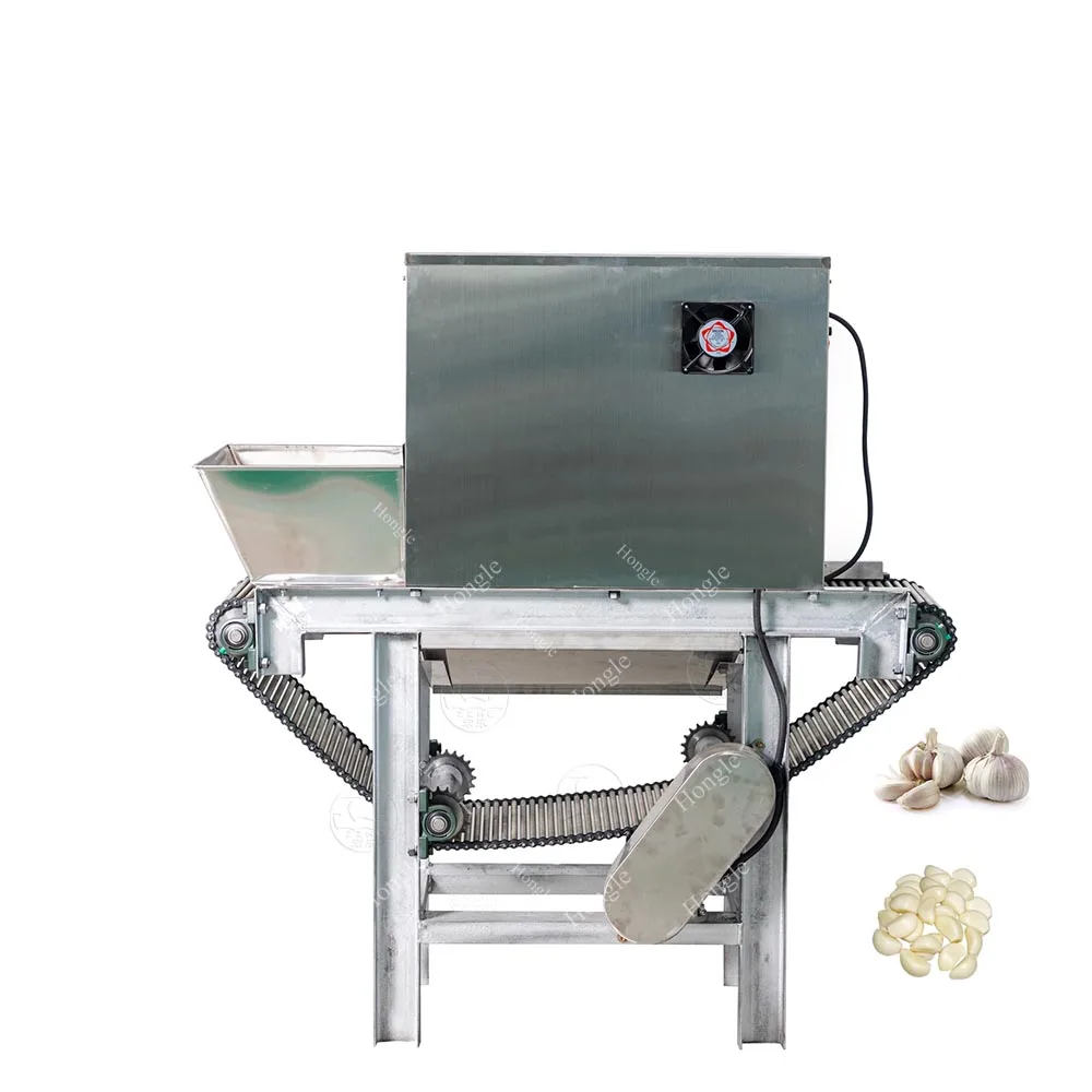 High Quality 400 Kg Chain Type Dry Garlic Onion Peeling Machine Auto Garlic Skin Peeler Machine