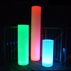 16-Color Cylinder LED Floor Lamp for Home Living Room Hotel & Garden Decoration Modern & Contemporary Design Remote Control Mode