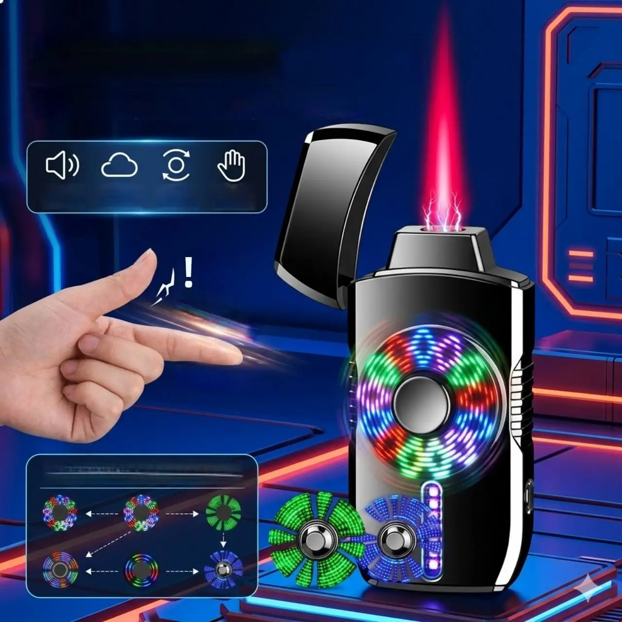 cigarette lighter gas Luxury Windproof Refillable Gas Butane Torch Lighter Cigarette Electric  Lighter Usb Rechargeable Cigar Lighter Wholesale