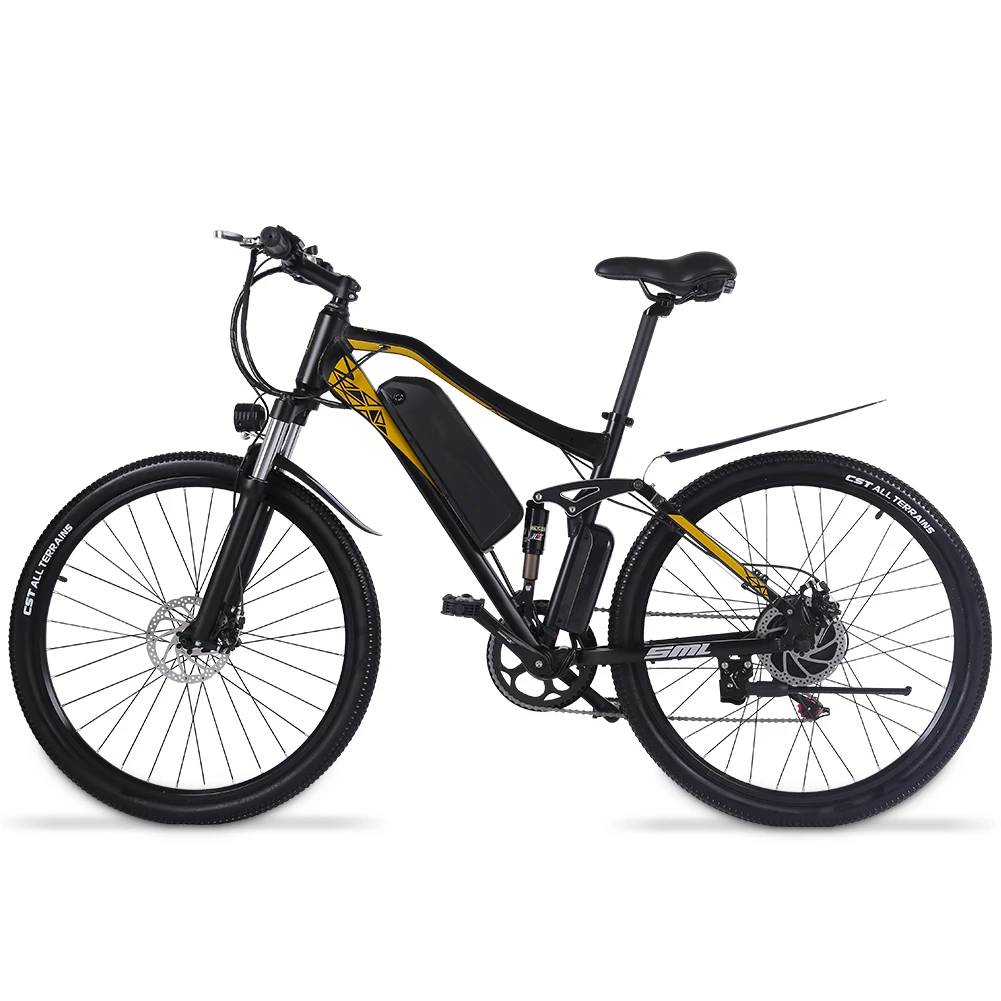 Wholesale OEM 27 Inch Electric Mountain Bikes 500W/750W E Bicycle Full Suspensions Road E-bike For Adults