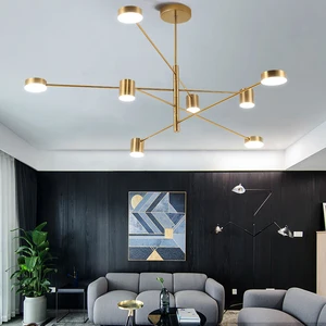 Wholesale Indoor Modern LED Sputnik Chandeliers Luxury Design Metal Hanging Pendant Lamp