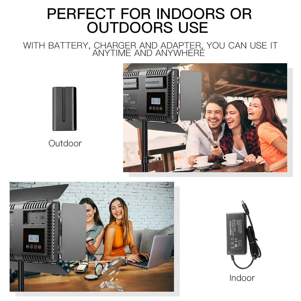 Hot Sale High Quality  Led Panel Light 3200-5600k Video Equipped with LCD screen