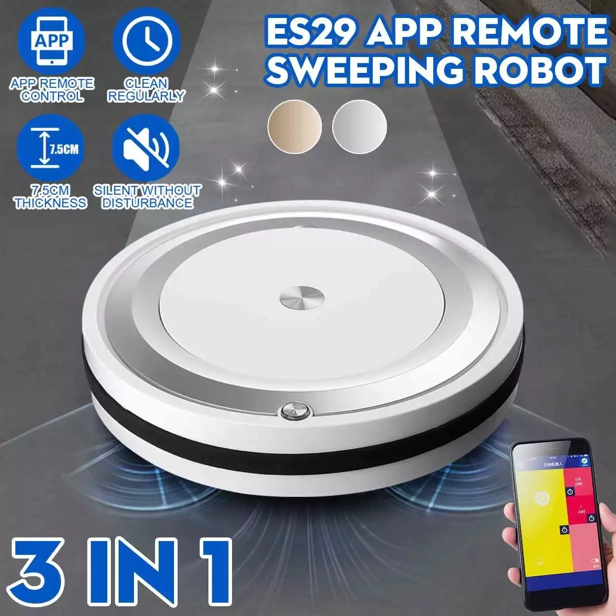 2022 IGRLACE ES29 Smart Floor Robotic Vacuum Cleaner Auto Intelligent Robot Vacuum Cleaner
