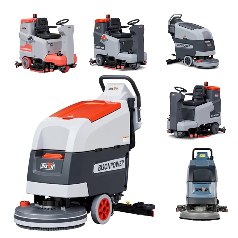 CE 230v Battery Operated Ride-On Floor Scrubber Industrial Cordless Electric Ride on Scrubbing Cleaning Machine Floor Scrubber