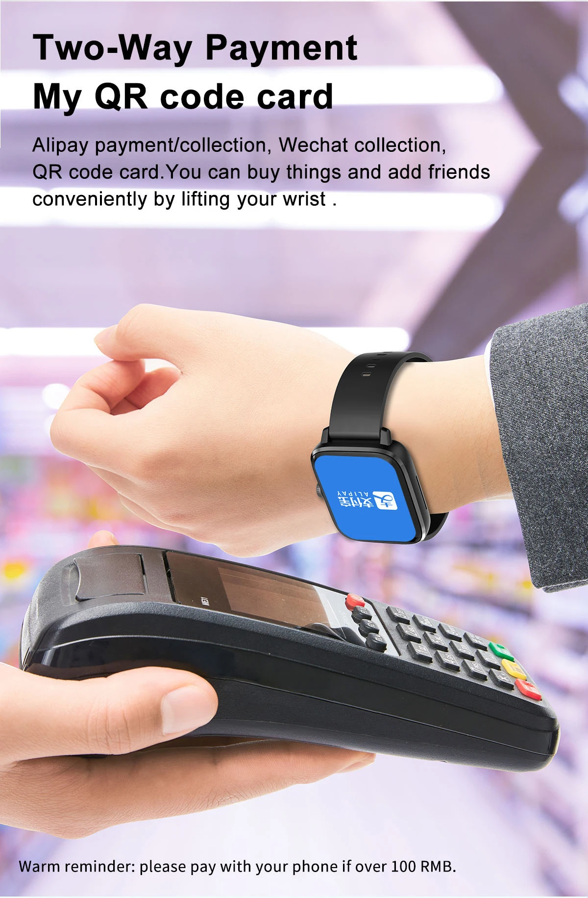 Jam Tangan Pintar NFC Layar Besar dengan 500 Jam Tangan Wajah  Nirkabel Pengisian Seri DT7 Jam Tangan Pintar