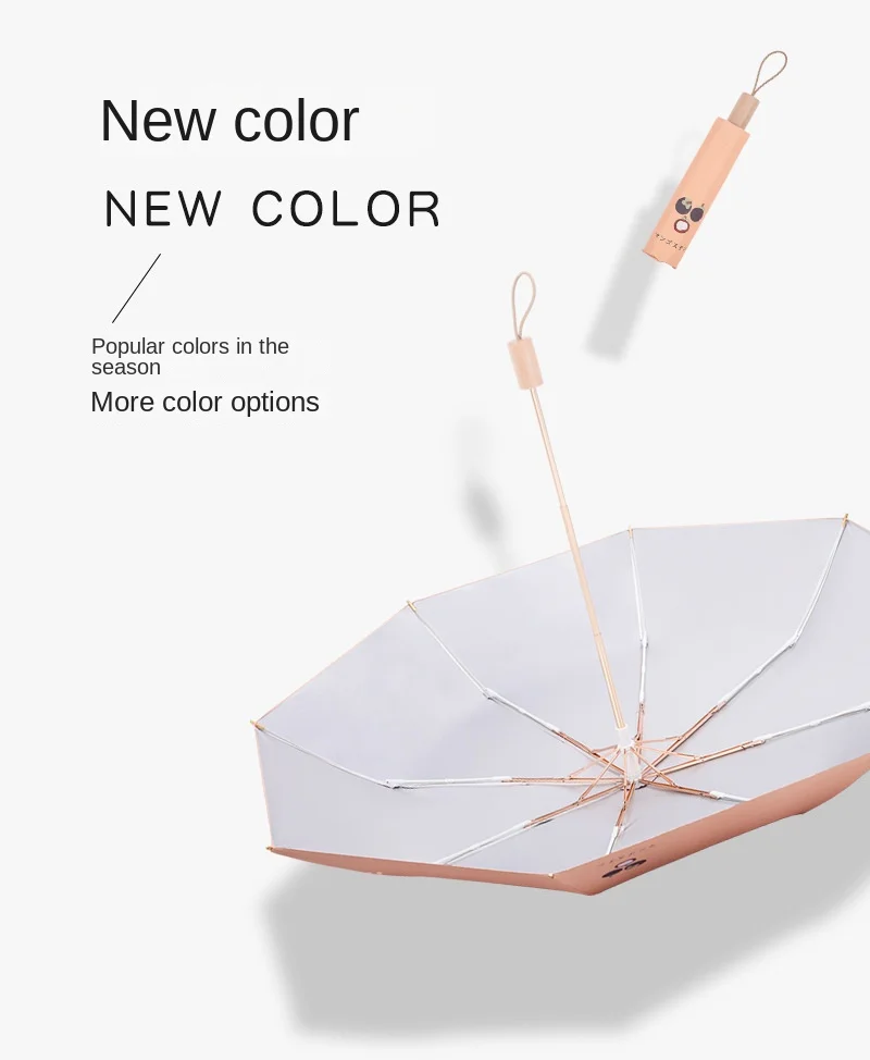 Dilee Japanese Design aluminum fiberglass frame Wood Handle Titanium Silver Coating uv cut Sunscreen Customized fold Umbrella
