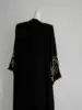 Gold embroidery open-front jacket