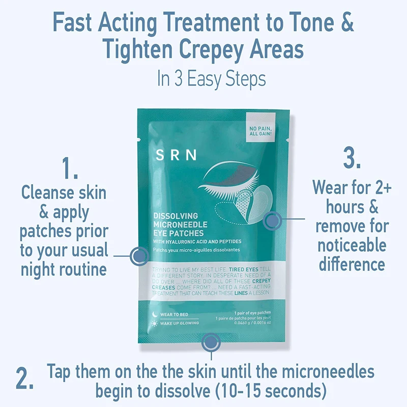 New Arrival Bha Aha Microneedle Under Eye Patch Anti Wrinkle Hyaluronic