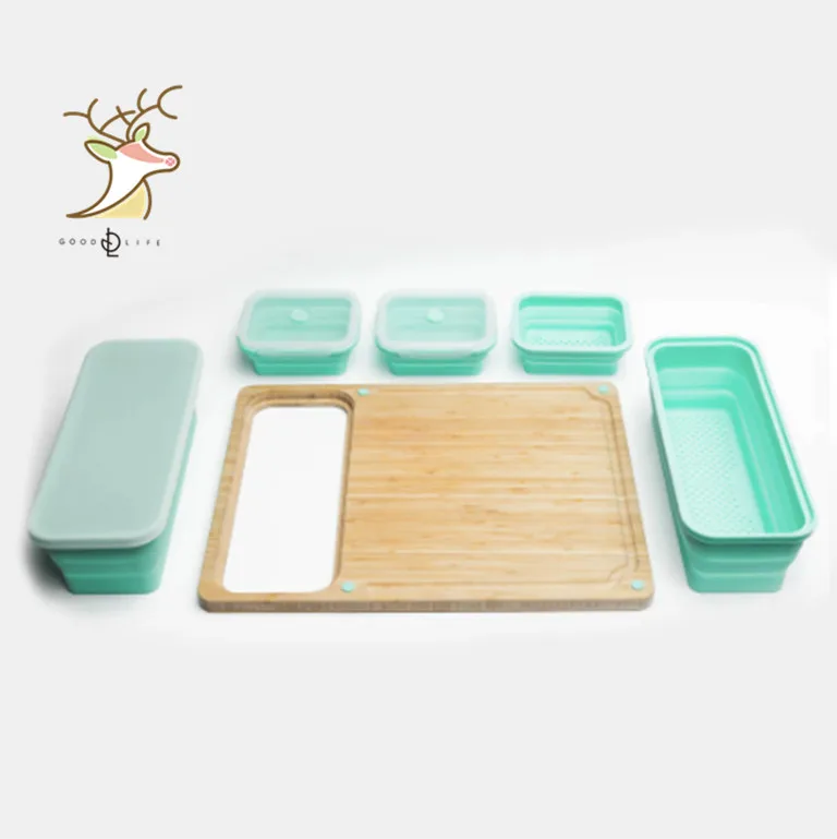 TidyBoard Meal Prep System - Bamboo Cutting Board - The Quick Easy Meal Prep  Solution Teal