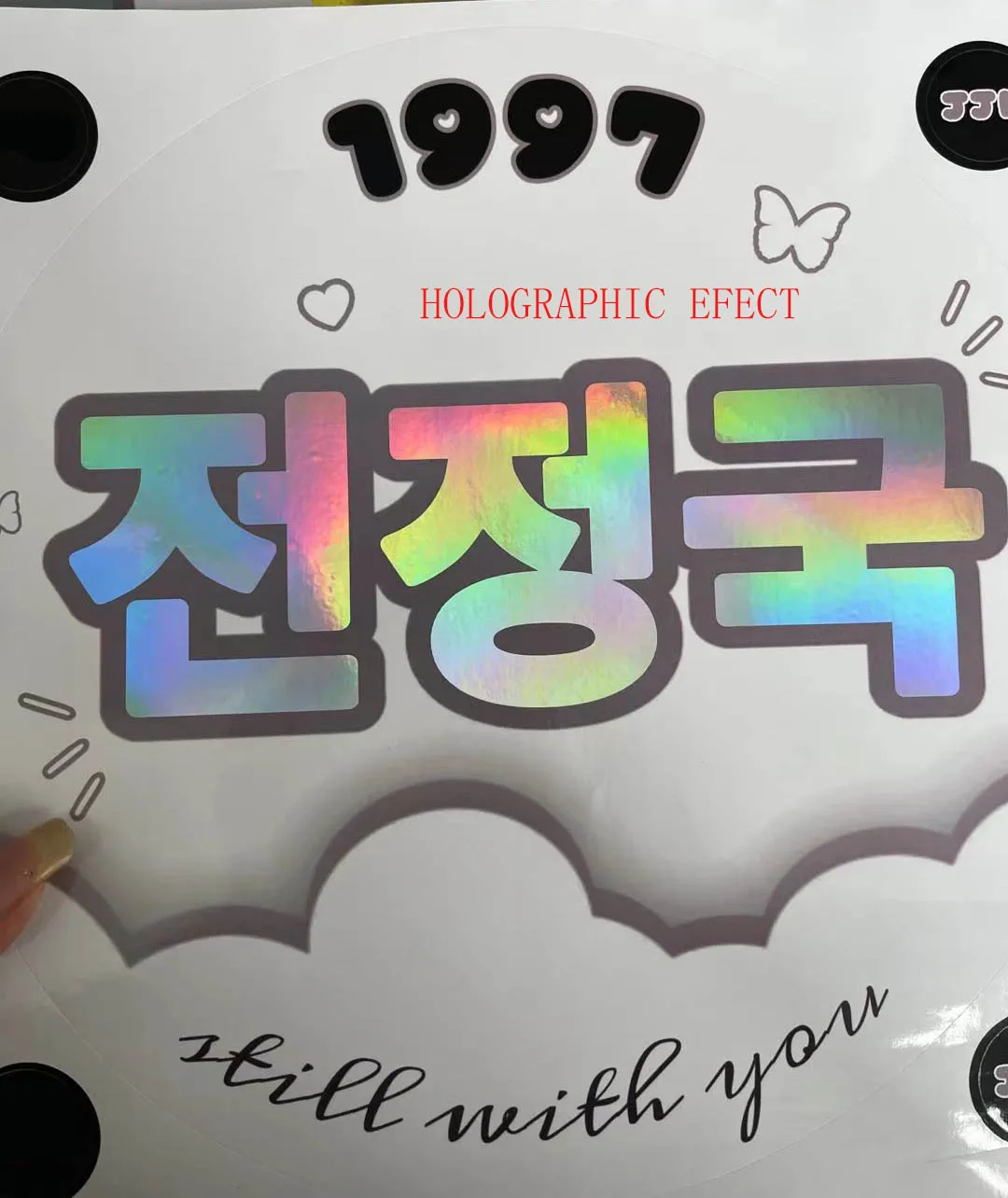 Custom Korean Group Kpop Picket Personalized Plastic PVC Mini Hand Fan