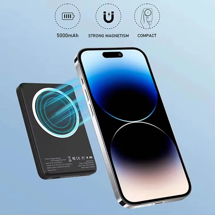 HYTO Mini Power Bank 5000mAh Wireless Magnetic PowerBank Portable Charger Cargador Portatil for Cargador iphone Batterie Externe