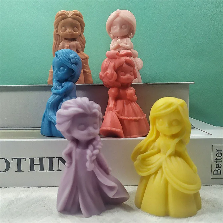 YS Cartoon Princess Silicone Candle Mold DIY Fun
