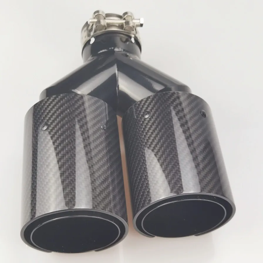 M performance Muffler Dual Carbon Fiber+black stainless Suitable for bmw car modification Exhaust Tips End Pipes