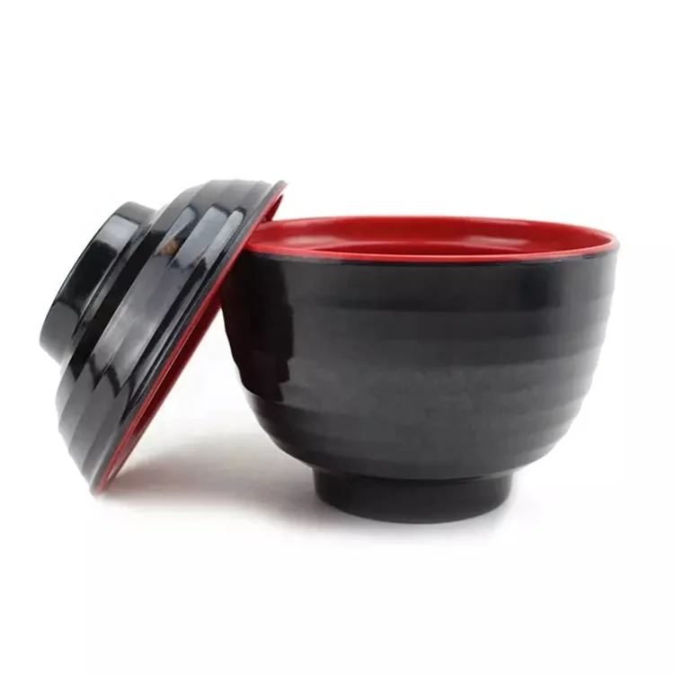 Bol Japonais En Mélamine - Traditionnel, Pour Nouilles, Riz, Soupe, Taille 11.3x11.3x10 Cm, Neuf