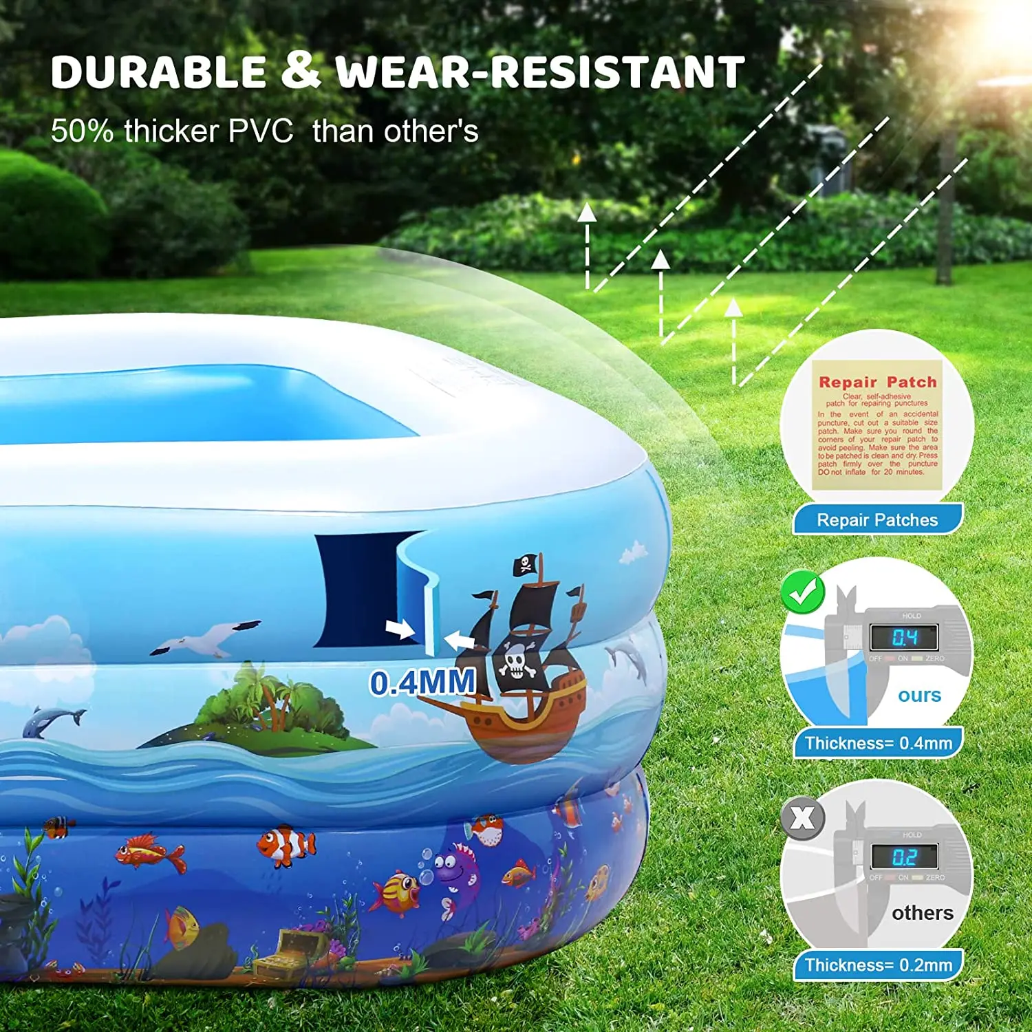 Kiddie Pools Automatic Inflatable Swimming Pool Inflatable - Main Image