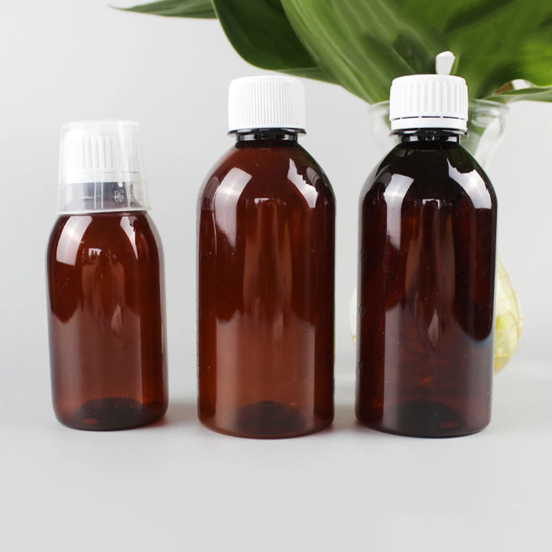 6/8/10pcs 200ML 100ml 50ml Plastic Bottles Simple Milk Tea Bottles