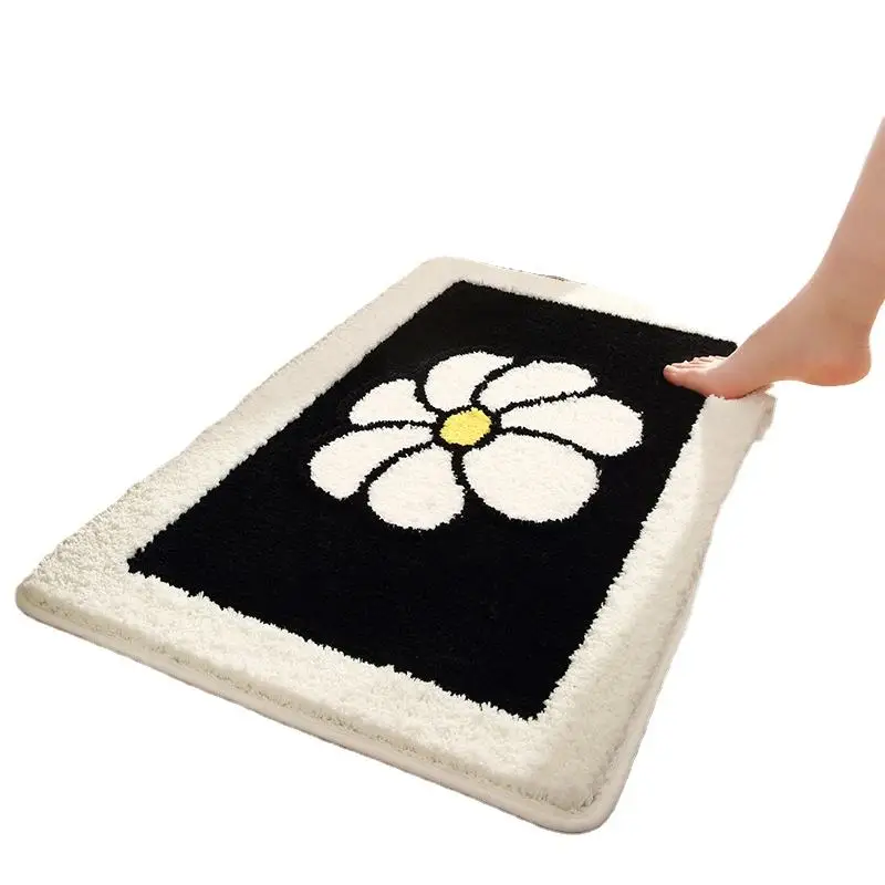 Custom Microfiber Long Plush Bathroom Non Slip Mat Living Room Bedroom Washable Mat Bathroom Rugs