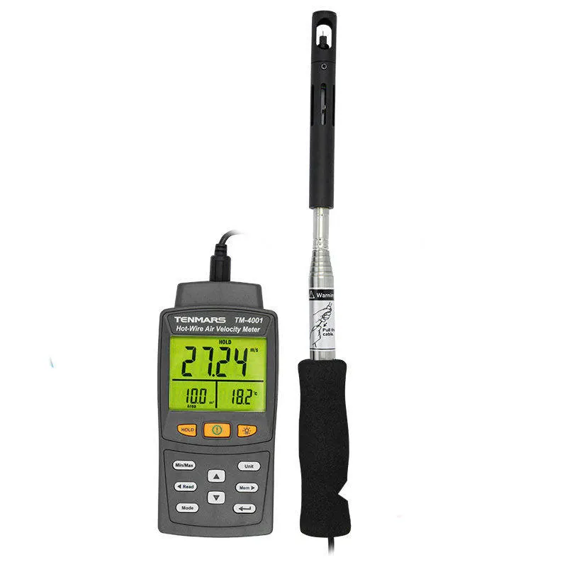 Digital Hot Wire Anemometer Air Flow (volume) Calculation Temperature  Humidity Air Speed Measurement Tm-4001 - Buy Hot Wire