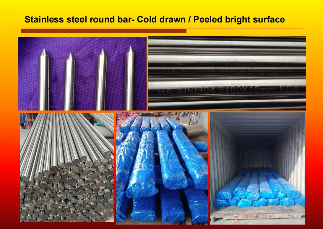 Cold Drawn AISI 304 316 Stainless Steel Round Bar Polished Surface Durable Round Rod for Marine Chemical