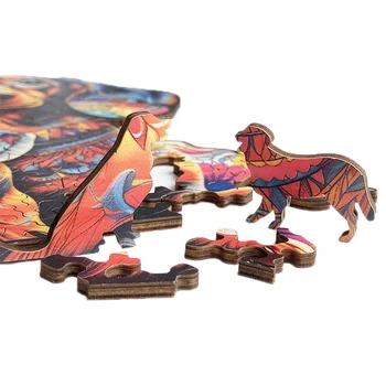 New Wooden Plane Puzzle for Children's Early Education Animal Puzzle Board Wooden Cartoon Wooden Puzzle Toy Girl