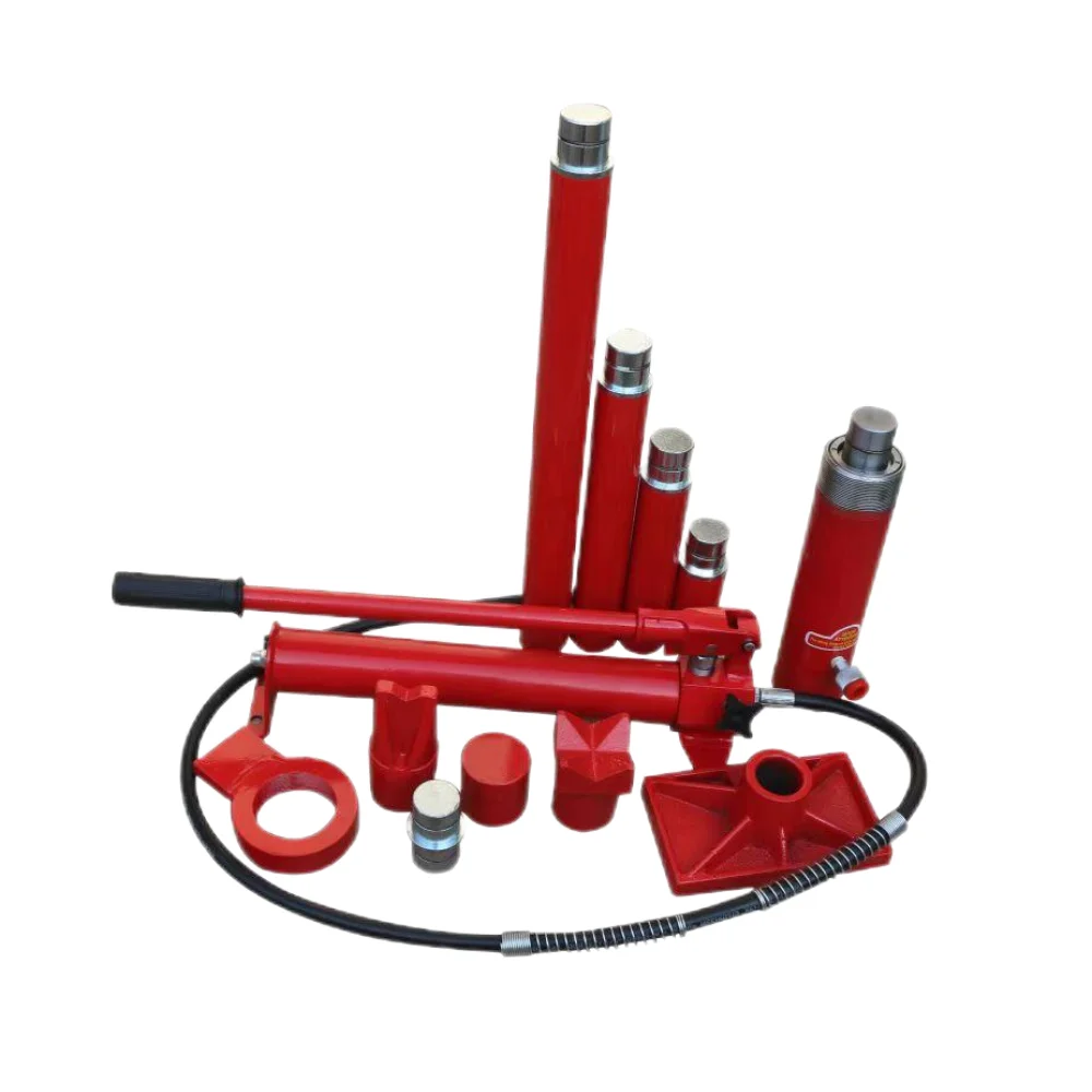 10 Ton 20T Porta Power Kit Hydraulic Ram Jack With Pump Hydraulic ...