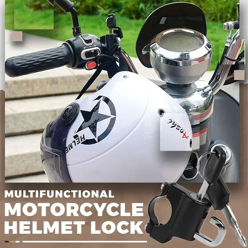 multifunctional motorcycle helmet lock