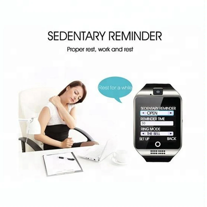 Camera Q18 Smart Watch With SIM TF Card Slot Fitness Activity Tracker Sport Watch for Android Ios Vs Gt08 A1 Smartwatch