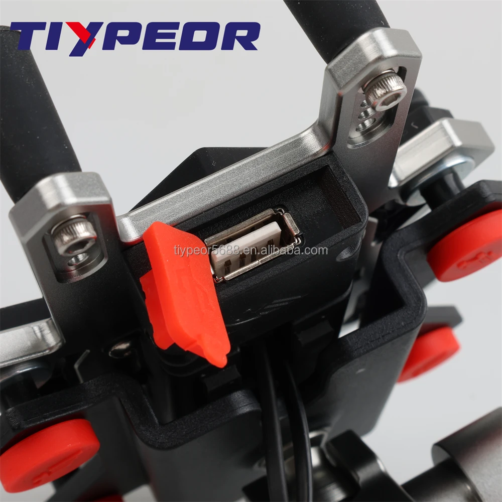 product tiypeor cnc aluminum universal motorcycle phone mount with qi 15w wireless chargervibration dampener motorcycle phone holder-11