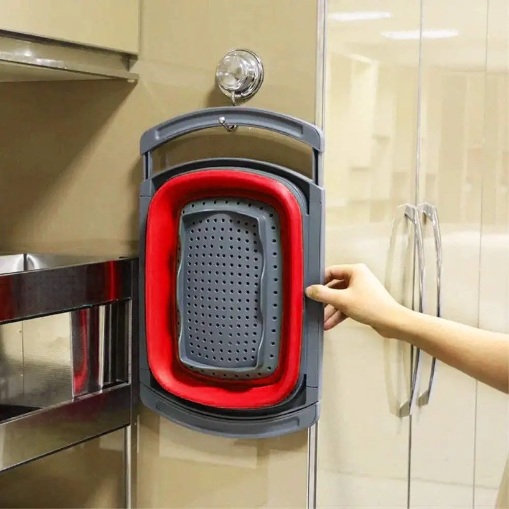 Dishwashersafe Adjustable 6quart Folding Vegetable Fruit Collapsible