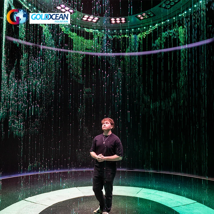 FREE New Design LED Light Waterfall Outdoor Water Wall Water Curtain