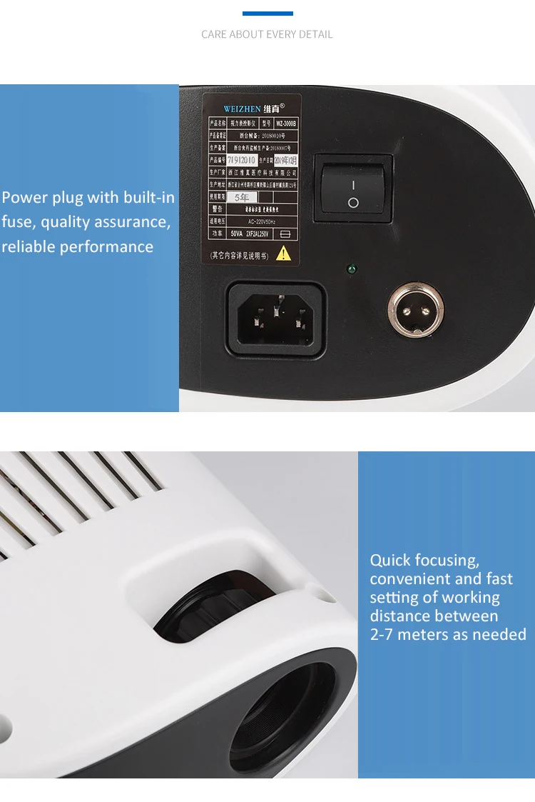 Rightway Brand Auto Chart Projector WZ3000B Ophthalmic Eye Auto Chart Projector Complete 3D polarized Red and Green Lens
