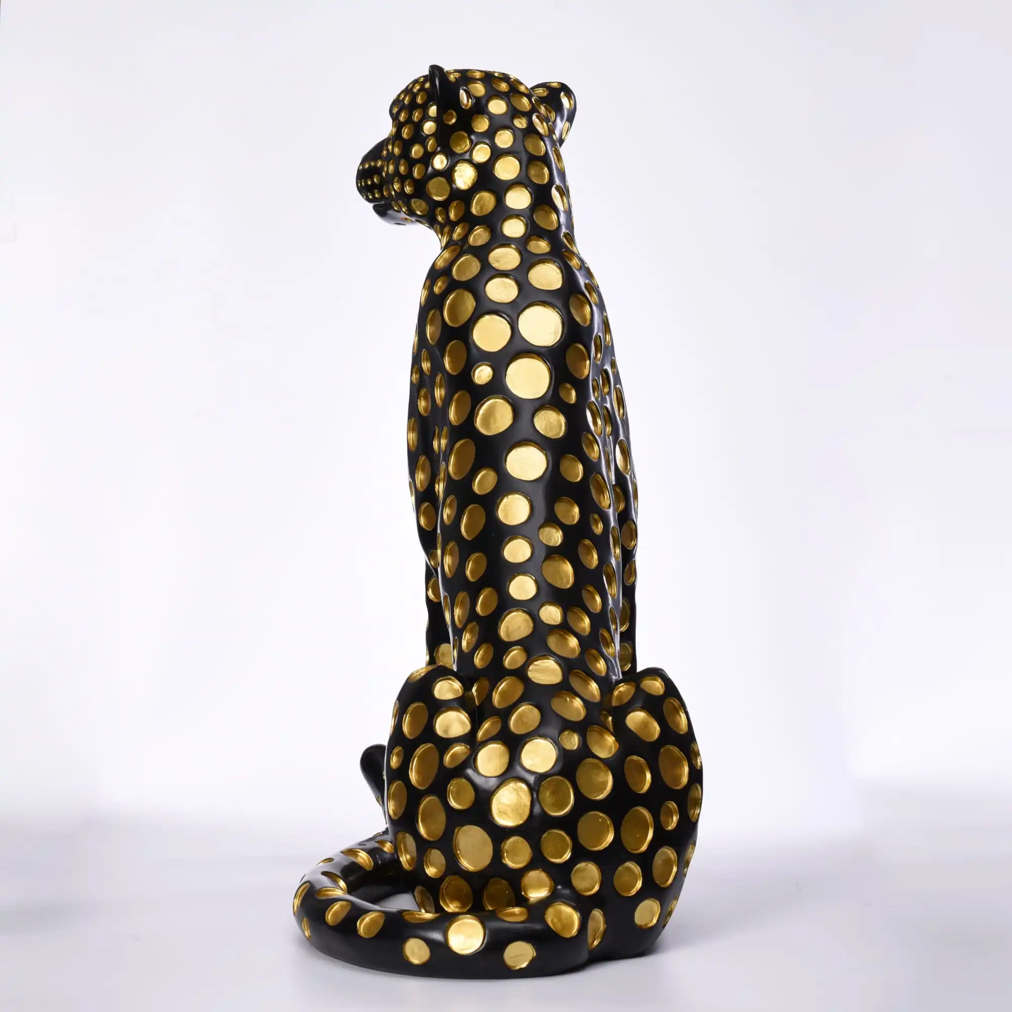 POLYDUKE Figurine de guépard moderne en polyrésine pour décoration d