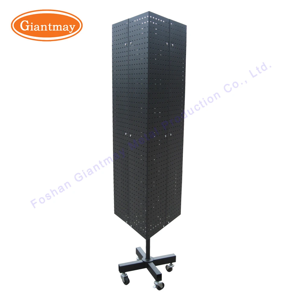 Giantmay Wholesale 360 Turntable Shelf Spinning Rack Pegboard Floor Rotating Display Stands