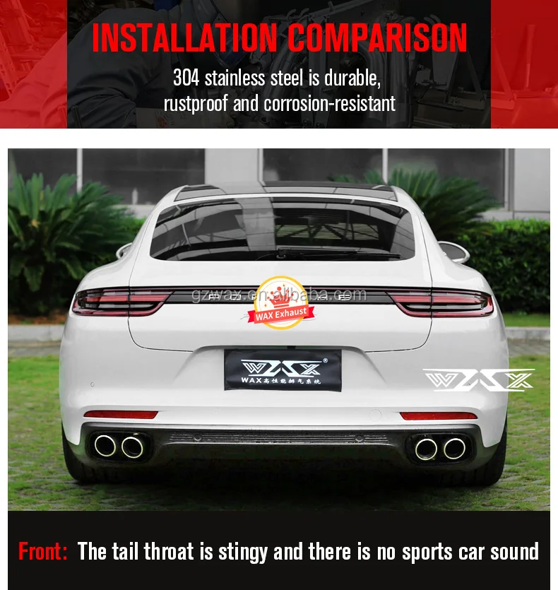 Exhaust Pipe Muffler  Exhaust System Cat-back For Porsche Panamera 970 971 Valvetronic Catback Exhaust