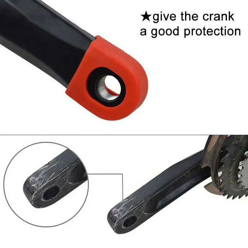 1Pair Bicycle Crank Protector Cover Silica Gel Race Face Mountain Bike Road Cycle Crank Boot Protectors