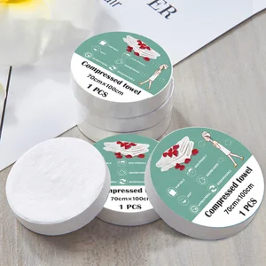 Coldcool Soft Quick-Dry Compressed Nonwoven Disposable Bath Towels for Travel Hotel & Beach Use for Adults