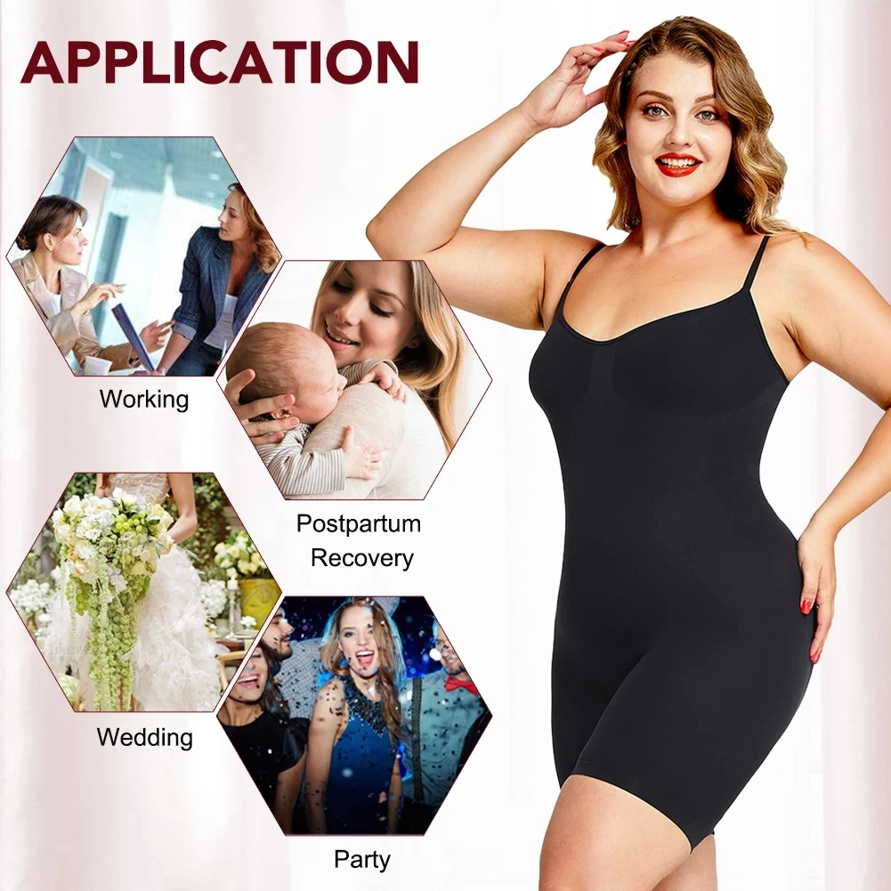 Waistdear Women's Shaper Full Bodysuit Shapewear Hip Padding Shapewear