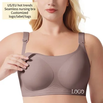 Cross-Border Seamless Push-Up Anti-Sagging Pre-Pregnancy Breastfeeding Feeding Bra Large Bust Plus Maternity Bra Menyusui