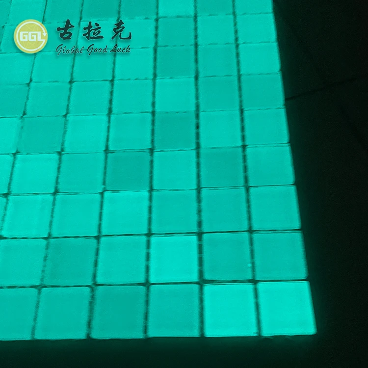 Luminous Green Mosaic Wall Swimming Pool Square Bathroom Glass Mosaic Tile