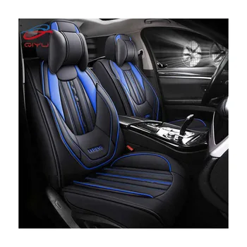 QIYU Factory Luxury 1PC Full Set Cover Car Seat Covers Universal PU Leather Seat Cushion Non-slip Protector(Only One Seat Cover)