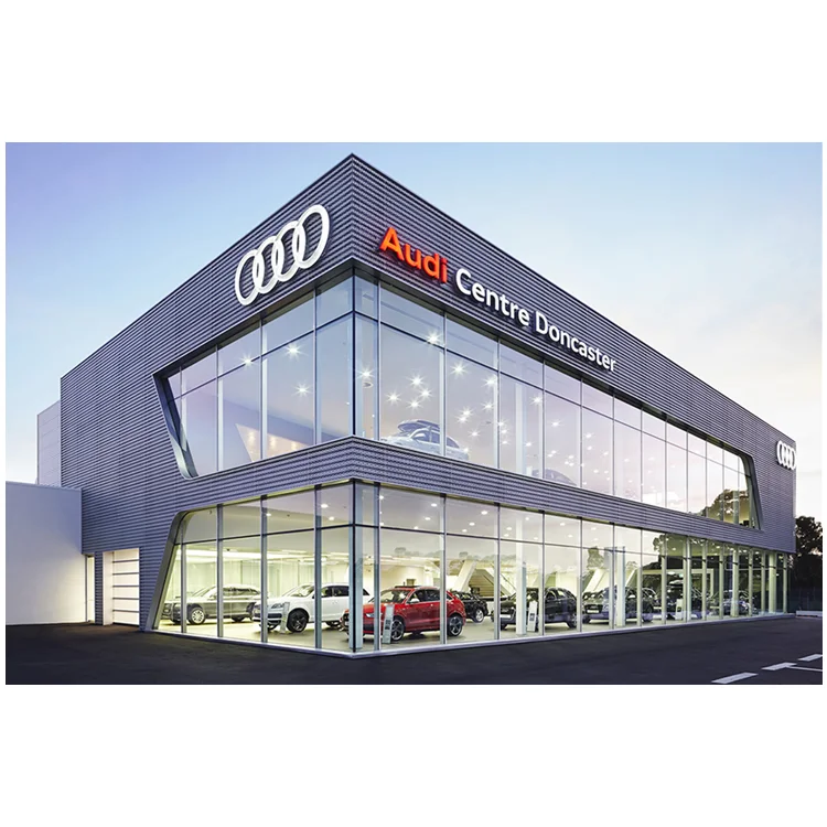 Fast Build Hall Prefabricated Steel Structure Construction Warehouse Design Car 4s Showroom Hall