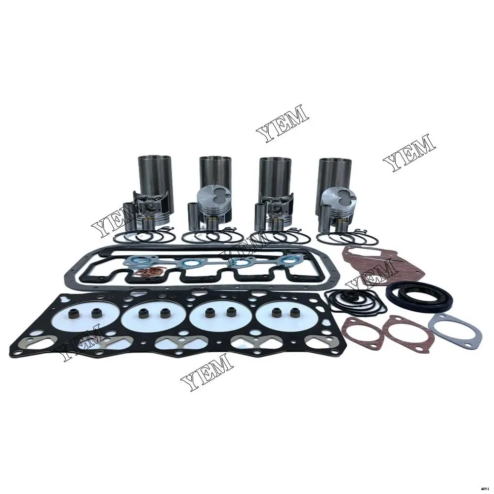 Engine Rebuilding Kit With Cylinder Gasket Set Piston Ring Liner Fit for Isuzu 4LE1 Machinery Diesel Engine
