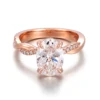 Bague en or massif 10K avec diamant de laboratoire