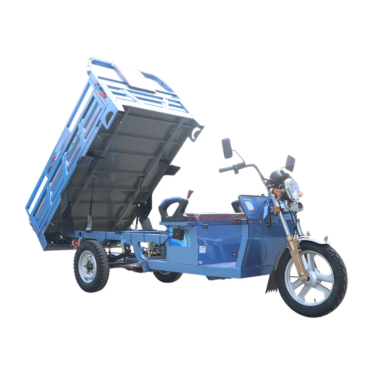 Open-Body 3-Wheel Electric Cargo Tricycle with 60v Battery Tipper Efficient Electric Tricycles for Cargo Transportation