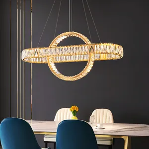 High Quality Pendant Light Living Room Bedroom Modern Gold Big Crystals for Chandelier