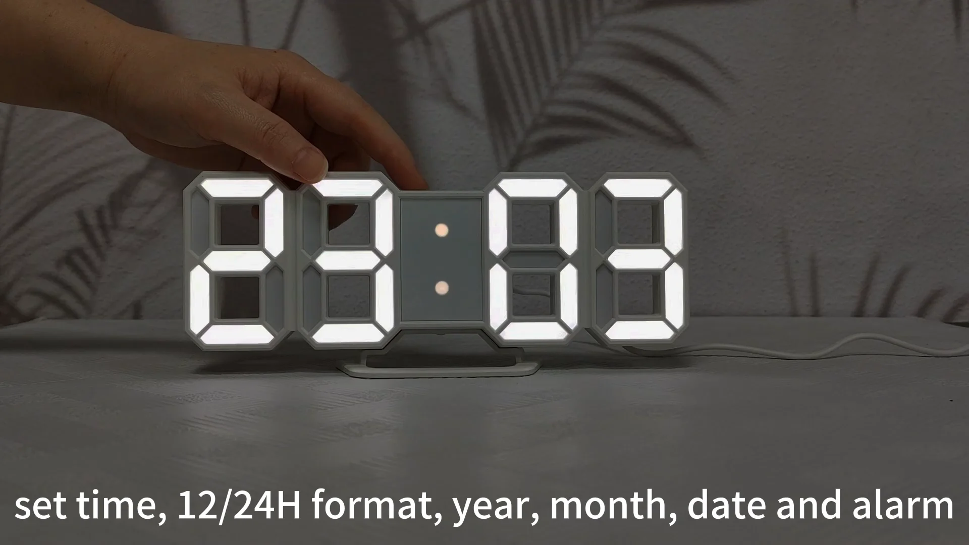 Digital Modern Design 3d Table Wall Clock For Living Room With Three Levels Luminance Buy