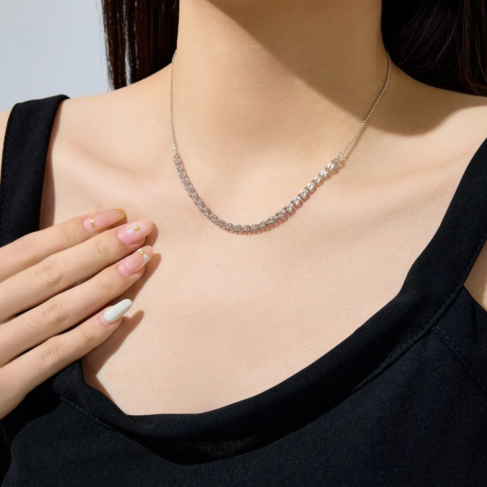 KAKODIY Exquisite Design 925 Sterling Silver Rhodium Plated Bead Chain Multi-Layered Chain Pendant Necklace Women's Fine Jewelry detail 4